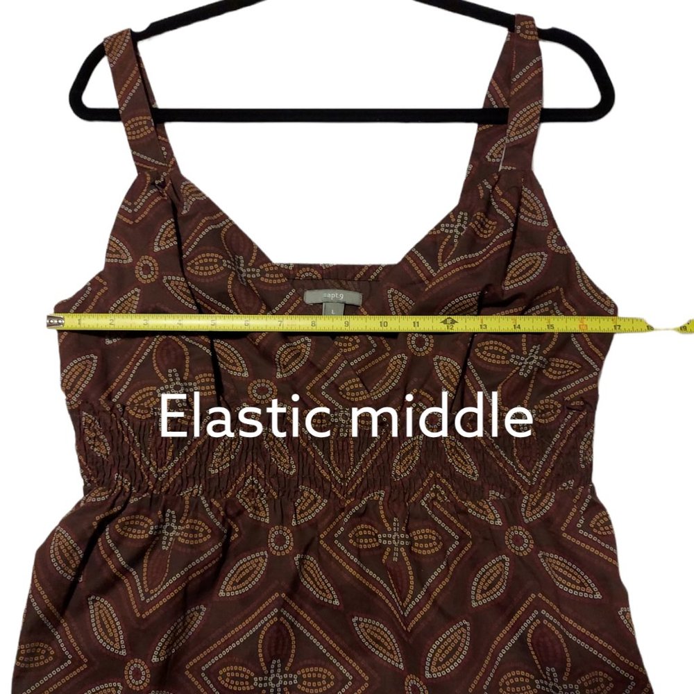 Apt. 9 Brown Baby Doll Tank Top Women's Size L NWT - Picture 5 of 6